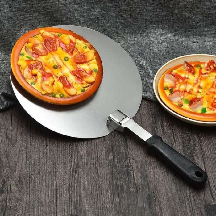 LL09058-RACLETTE,Spatule à Pizza avec manche en plastique pliable. palette  à pâtisserie antiadhésive ronde en acier inoxydable. ac - Cdiscount Maison