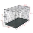 Cage de transport pliable pour chiens et petits animaux - 2 portes - 121 x 74 x 81 cm-2