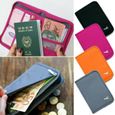 gris Portefeuille de voyage porte-passeport RFID pochette d'organisation pour cartes Documents pièces d'ident-2