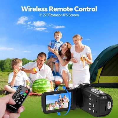 Caméscope Numérique Full HD 4X - Caméra Vidéo Rotation 270° Avec Mémoire 32G Pour Famille Et Extérieur