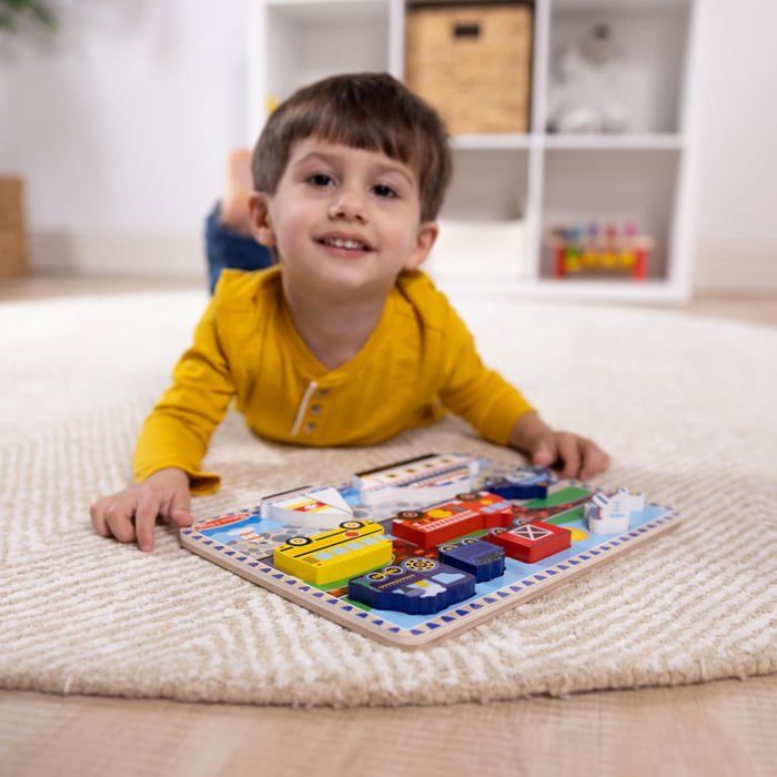 Puzzle À Grosses Pièces En Bois Véhicules, Cadeau pour enfants de 2 3 4 ...