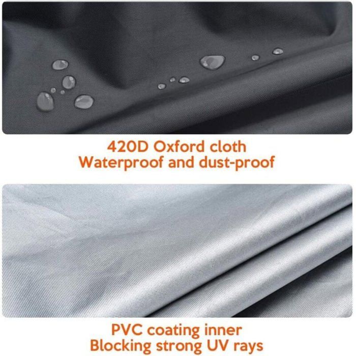 Hengme Housse De Brasero Carrée 105 X 105 X 55 Cm - Protection Oxford 420D Imperméable Noire
