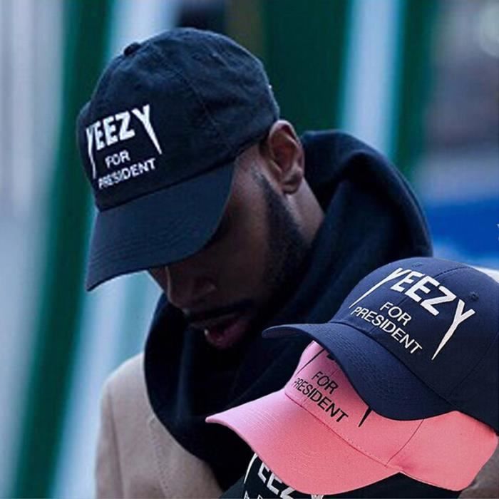 Yeezy pour president Kanye West Chapeau reglable drake tour yeezus Color black Size Cdiscount Pret a Porter