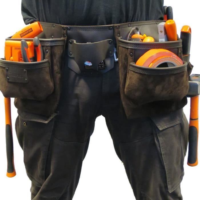 Porte-outils poche double vide en nylon, avec ceinture 