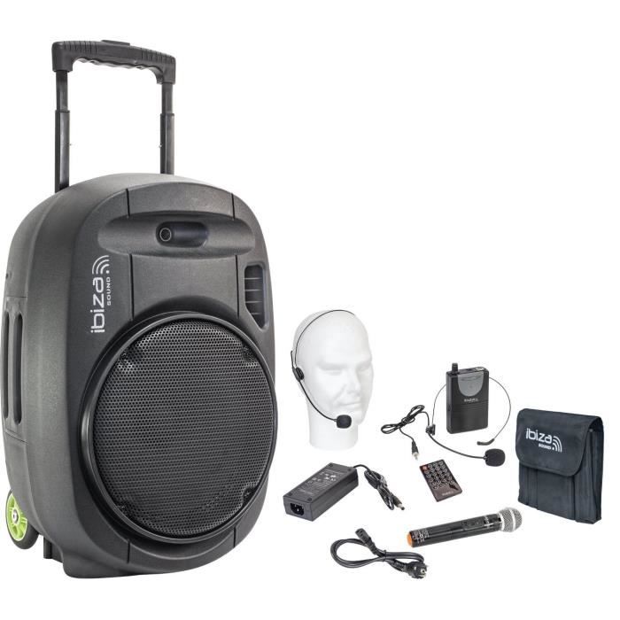 Pack Karaoke 4 Micros Ibiza Sound Enceinte Mobile Autonome