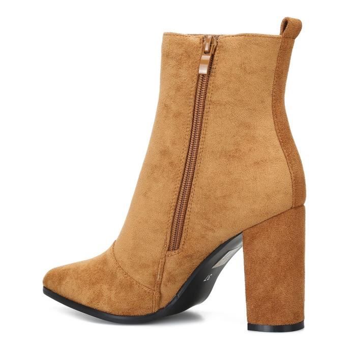 Bottes femme daim camel clearance