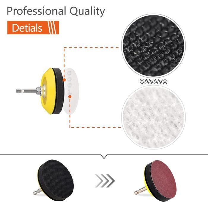 Lot De 270 Disques Abrasifs 5,1cm - Pour Meuleuse Et Perceuse - Grains 36-3000