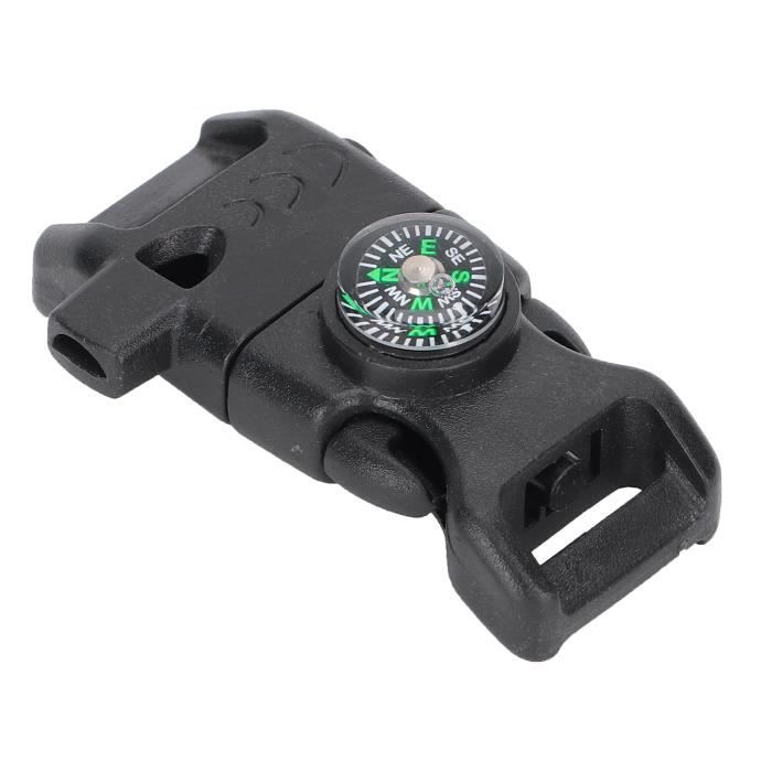 Sifflet Militaire 7 En 1 Multifonction - Lampe Torche, Boussole, Thermomètre, Outil Urgence Pour Camping Et Randonnée