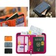 gris Portefeuille de voyage porte-passeport RFID pochette d'organisation pour cartes Documents pièces d'ident-3