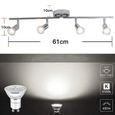 MENDGA Plafonnier LED 4 Spots Orientables,Luminaire Plafonnier Pivotant,Spots de Plafond Moderne pour Cuisine Salon Chambre Couloir-3