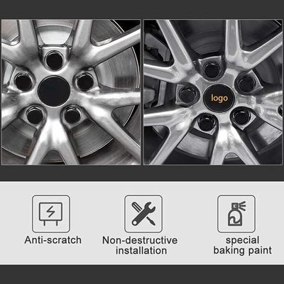 4 Cache Moyeu Tesla Model 3 2020-2024 56mm - Capuchons Centre De Jante ABS
