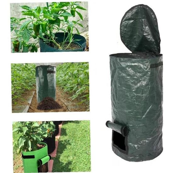 Sac de compost pour le jardin Compost Bin Pe Ferment biologique Maison de lenvironnement Élimination des déchets Yard 