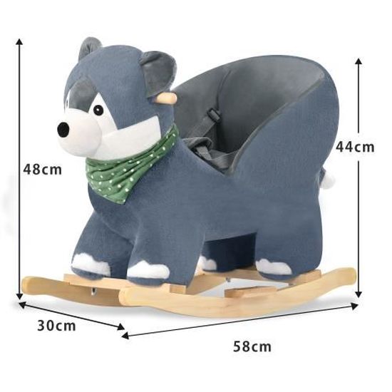 Cheval bascule balan oire en peluche pour b b s et tout petits