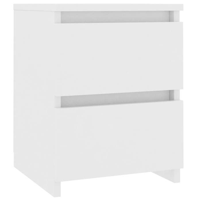 Tables De Chevet VidaXL 2 Pièces – Blanc Brillant, 30x30x40 Cm, Bois D'ingénierie
