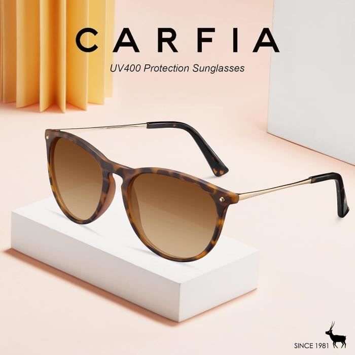 Lunettes De Soleil Femme Homme Polarisees Cat.3 Vintage Cadre En Acetate Uv400 Protection u8714 A monture Tortue Verres Marron 01 Achat Vente lunettes de soleil Neuf Cdiscount