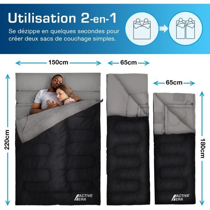 Sac hot sale couchage jumelable
