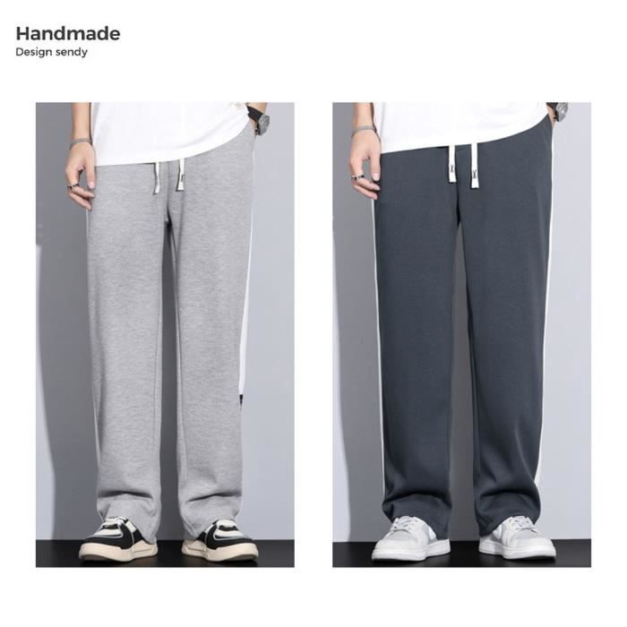 Pantalon Jogging Homme Sport en Coton Confort Coupe Droite Bicolore Blanc  Gris - Fitness Running Montagne Gris - Cdiscount Sport