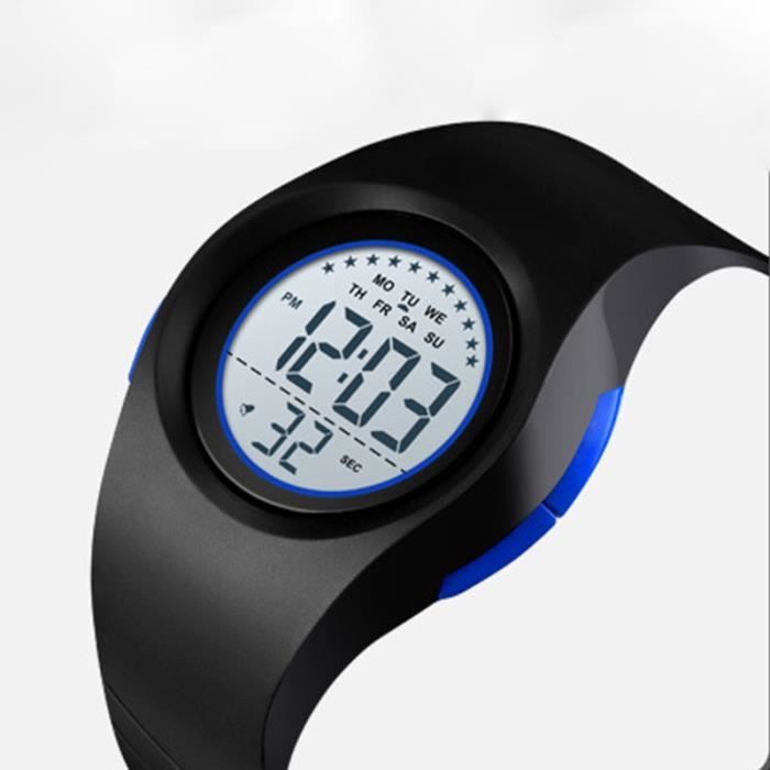 Montre Sport Bleue SMAEL - Chronographe, Style Militaire, Lumineuse, Pour Homme/ado