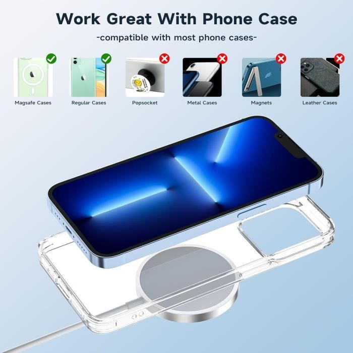 Chargeur induction + secteur compatible magsafe pour iPhone 15 - iPhone 15  PLUS - iPhone 15 PRO - iPhone 15 PRO MAX - Phonillico® - Cdiscount  Téléphonie