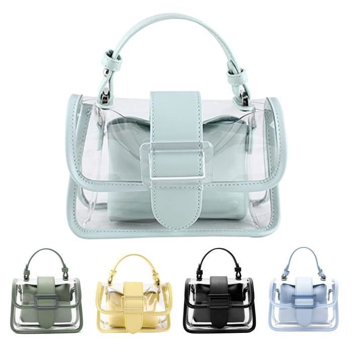 Sac a main transparent pour femme Bandouli re Imperm able Vert