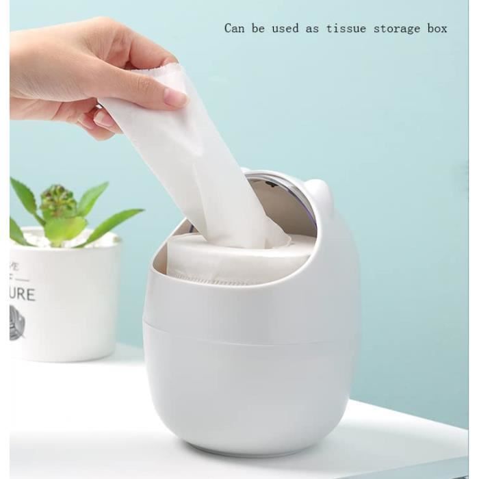 MAGICLULU 2 Poubelles De Bureau En Forme De Chat Kawaii - Mini Corbeille Rose Pour Enfants Et Étudiants