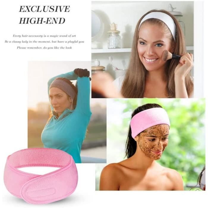 Bandeau Maquillage Femme,4 Pièces Bandeau Cheveux Femme Maquillage Et 8 Bracelet Lavage Visage,Bandeau Soin Visage Pour Soins De Peau | Votre Wishlist Sur