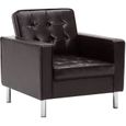 Fauteuil chaise siège lounge design club sofa salon revêtement simili-cuir marron 1102163/3-0