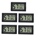 Chambre Thermomètre Hygromètre Mini Digital Humidity Meter Gauge Intérieur Noir Pour Baby Office Serre 5pcs-0