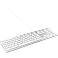 MOBILITY LAB ML304304 – Clavier Design Touch Filaire avec 2 USB pour Mac – AZERTY – Blanc et argenté-0