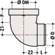 Pipe WC - NICOLL - courte de WC 0 65 95 CW11 - Diamètre 100 mm - PVC - Blanc-0