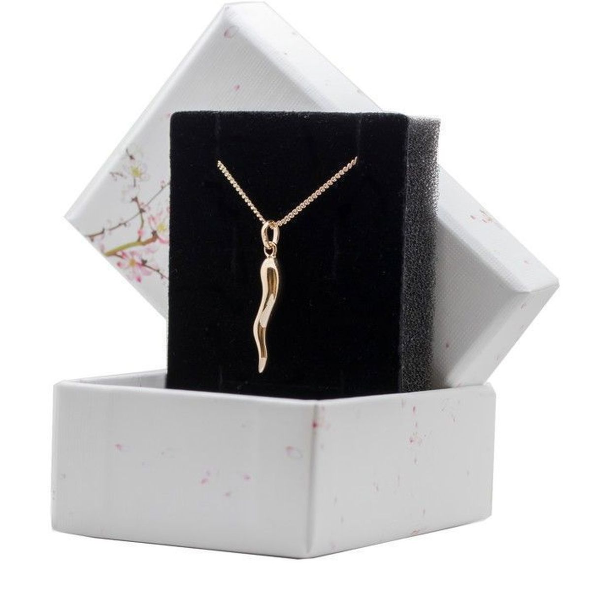 Collier Homme Acier Pendentif Corne D'abondance - Bijou Porte-bonheur Argenté