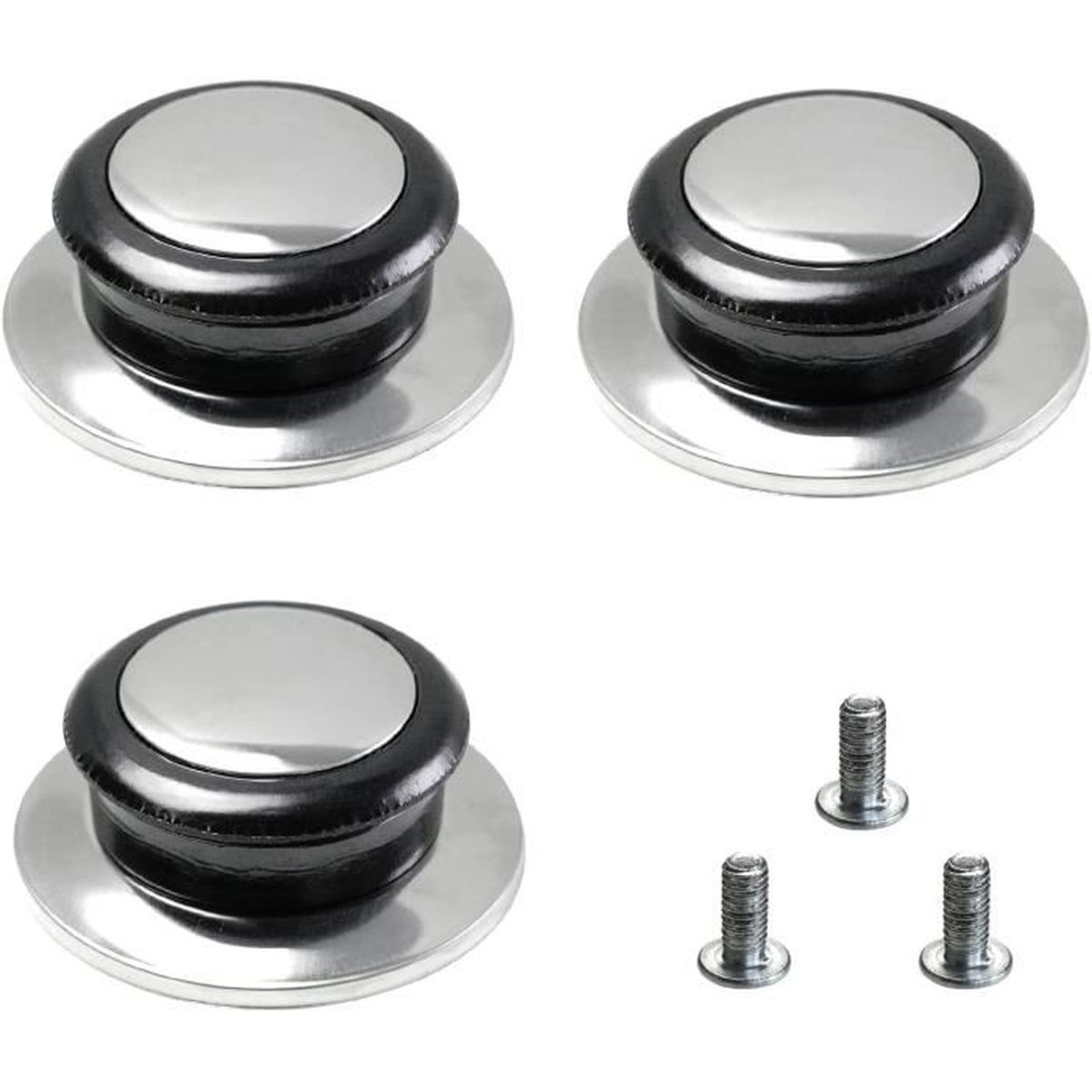 Lot De 4 Boutons Pour Couvercle De Casserole – Inox, Universels