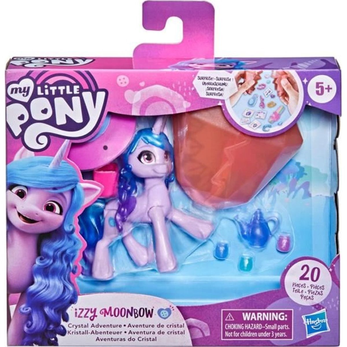 My Little Pony Aventure de crystal - F3542 - Mini Poup?�e 8cm + accessoires - Izzy Moonbow 