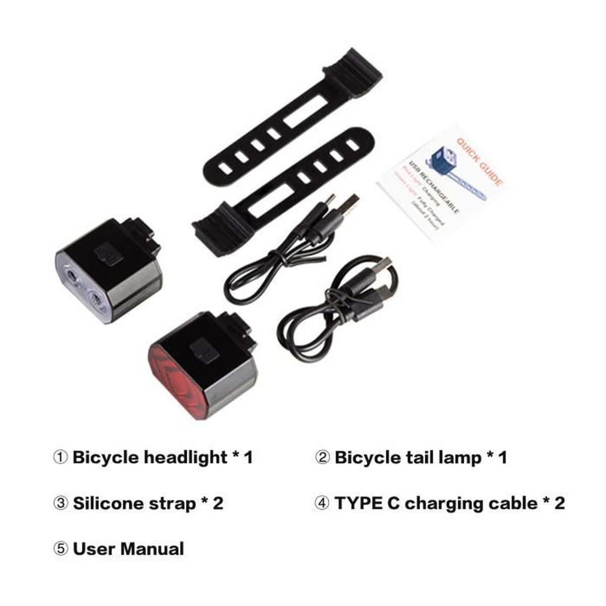 Feux Arrière De Boule De Vélo, Feu D'avertissement Cardiaque