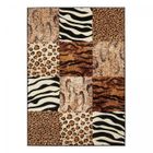 UN AMOUR DE TAPIS tapis salon 160x225 tissé beige rectangle motif animaux LYN1 SAVANA