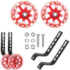 CAPITAL SPORTS Roues Stabilisatrices,Stabilisateur Roue Velo Enfant,Petites Roues Vélo Enfant,Roues Auxiliaires,Roues d'entraînement de Vélo,Rouge