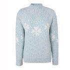 Pull de Noël en Tricot Femme - FUNMOON - Manches Longues - Col Demi Haut - Flocon de Neige