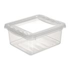 Boîte de Rangement Plastique BASIXX 1,7 Litres Transparent - OKT - 195 x 165 x 85 mm - Ventilation - Empilable