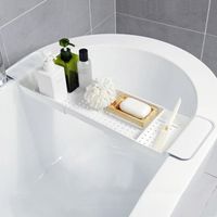 Plateau de baignoire, étagère de bain extensible, plateau de baignoire réglable en plastique, accessoires de baignoire et gadgets