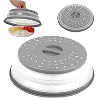 Cloche Micro Onde, Cloche Micro Onde Sans BPA, Micro Onde Cache, Anti Vapeur et Fonction Passoire (Gris)