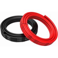 YUNIQUE FRANCE Câble en silicone 8 AWG Fil électrique flexible 5 mètres [2,5 m noir et 2,5 m rouge] Câble de fil de cuivre étamé