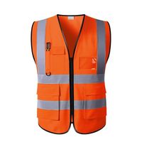 L-chest 116cm - Fluo Orange - Gilet de sécurité réfléchissant haute visibilité avec poches, vêtements de trav