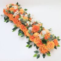 100cm - Orange d - Arrangement mural de roses pivoines artificielles en soie,fausses fleurs, pour un arc de m