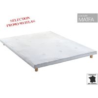 Sommier tapissier extra plat - PROMO MATELAS - 90 x 190 - 14 lattes multiplis - Blanc