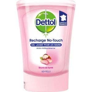 GEL - CRÈME DOUCHE DETTOL Savon Recharge pour No Touch Beurre de Karité 250 ml