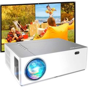 Vidéoprojecteur Vidéoprojecteur, BOMAKER Projecteur LED Outdoor Movie,Trapèze avec Zoom Video Projecteur Full HD 1080P Native