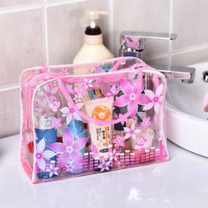 MoGist Trousse de Toilette Sac de Rangement Imperm/éable Sac de Voyage Maquillage Sac /à Main Transparent Rose M