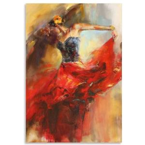 TABLEAU - TOILE Toile Peinture Image Danse Fille Danseuse De Flame