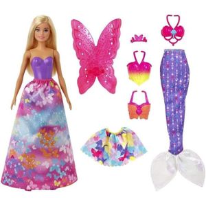 POUPÉE Poupée Barbie Dreamtopia Papillons Coffret 3-en-1 