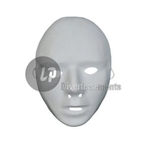 00170 loisirs creatifs costumes carnaval Masque neutre homme blanc à décorer